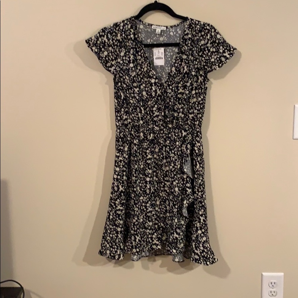JCrew Wrap Dress with capped flutter sleeves